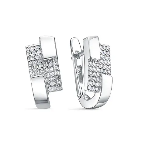 Серьги с английским замком из серебра