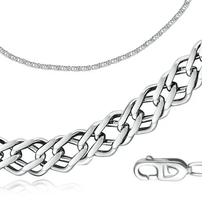 Браслет цепочный из серебра