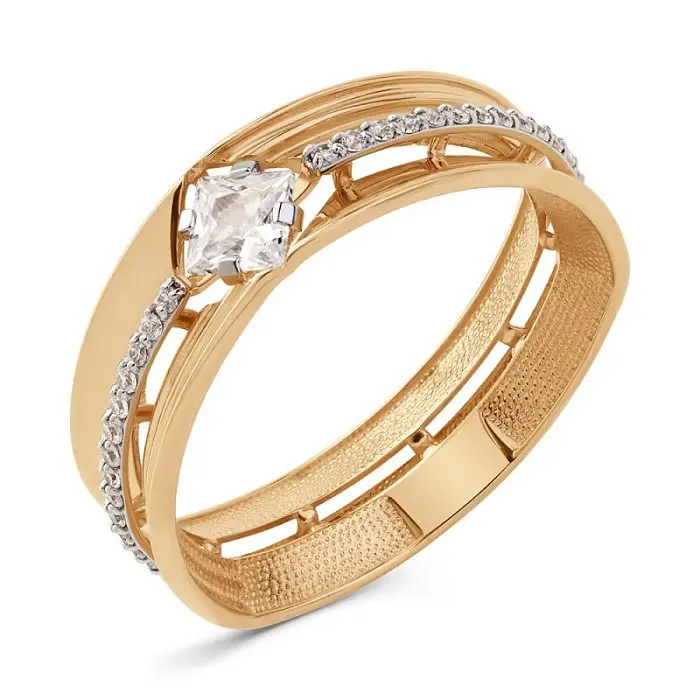 Кольцо декоративное из красного золота