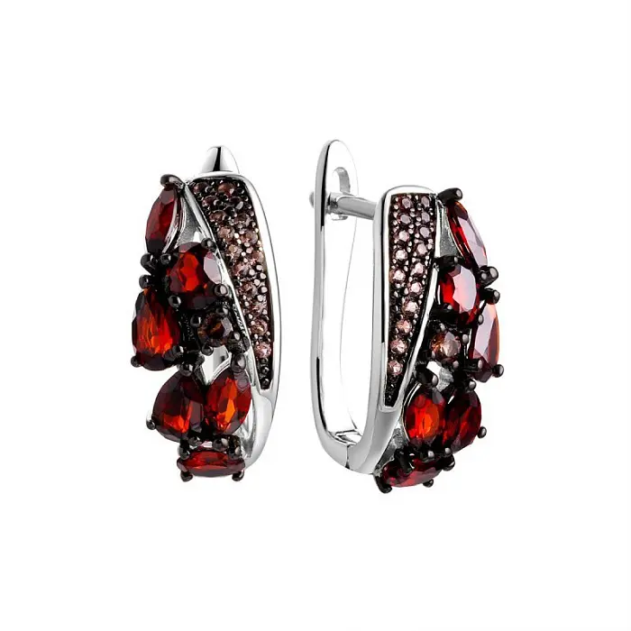 Серьги с английским замком из серебра