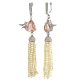 Серьги подвесные из серебра