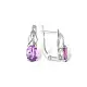 Серьги с английским замком из серебра