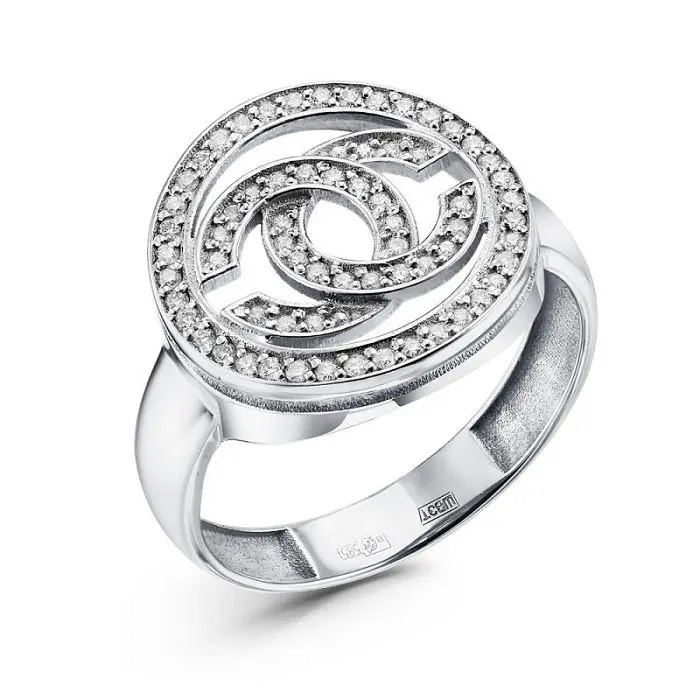 Кольцо декоративное из серебра