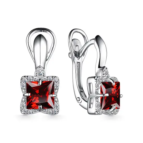 Серьги с английским замком из серебра