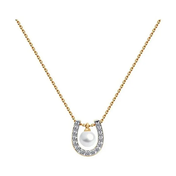 Цепь колье из красного золота