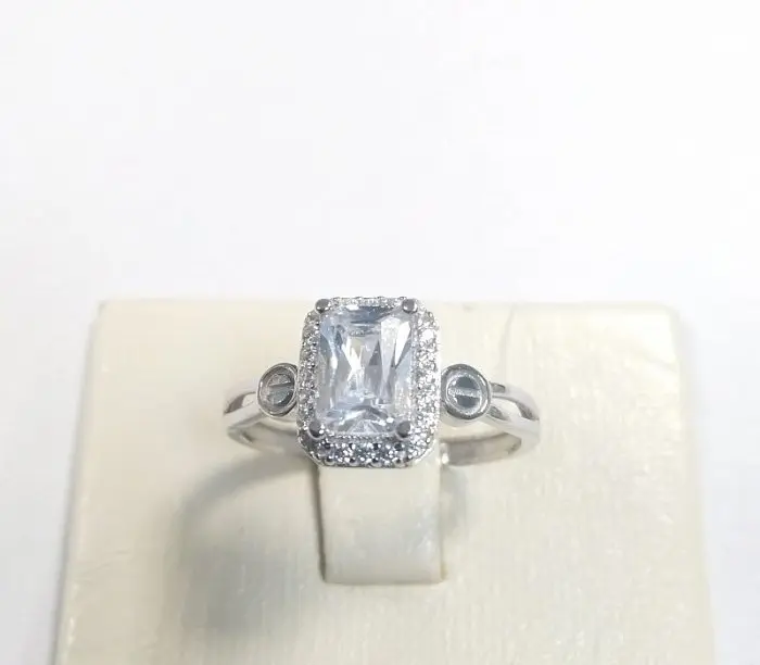 Кольцо декоративное из серебра