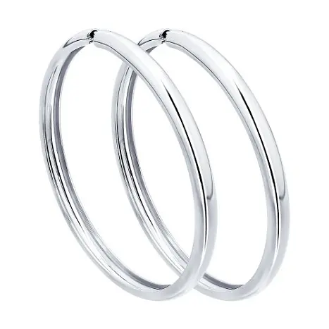 Серьги конго из серебра