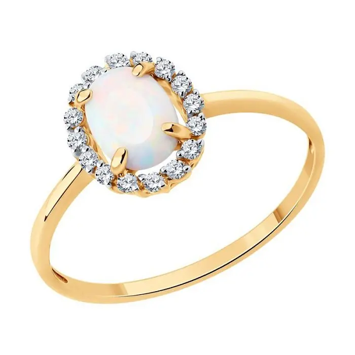 Кольцо декоративное из красного золота