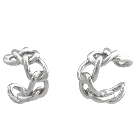 Серьги каффы из серебра