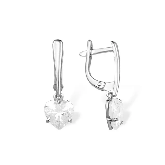 Серьги подвесные из серебра