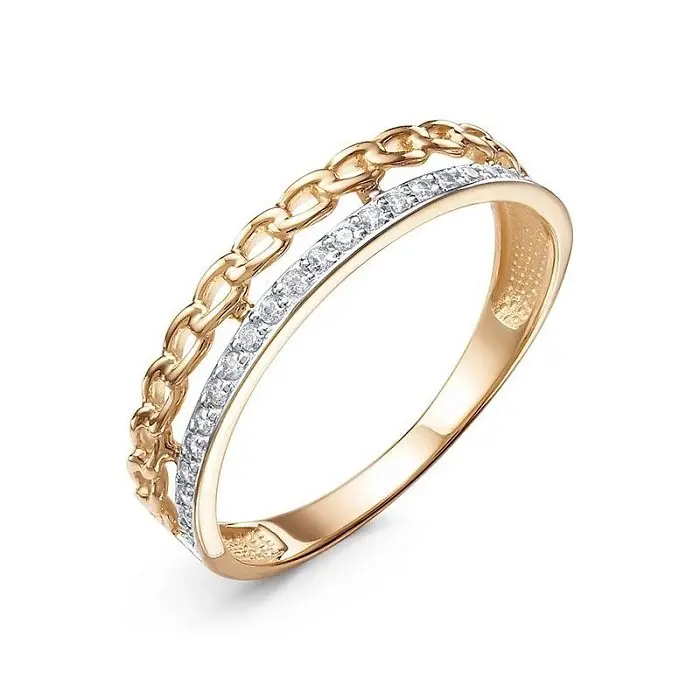 Кольцо декоративное из красного золота