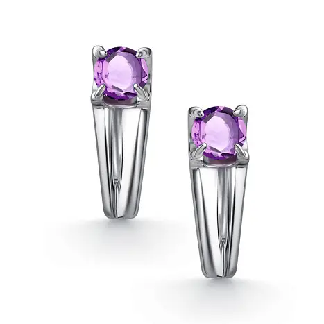 Серьги с английским замком из серебра