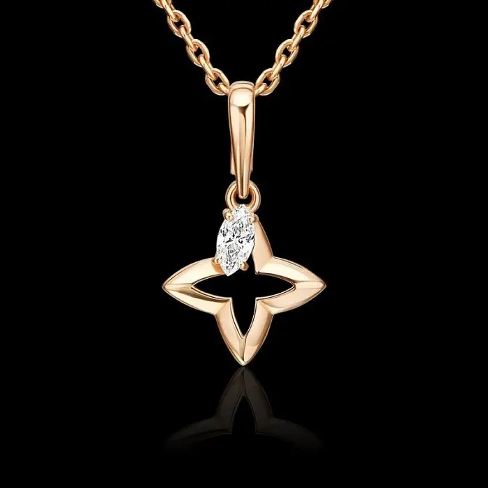 Подвеска декоративная из красного золота