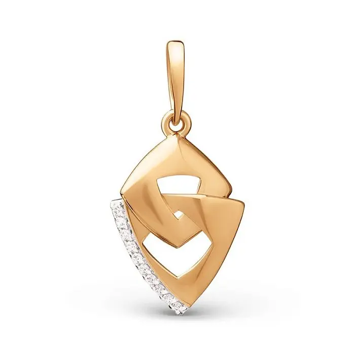 Подвеска декоративная из красного золота