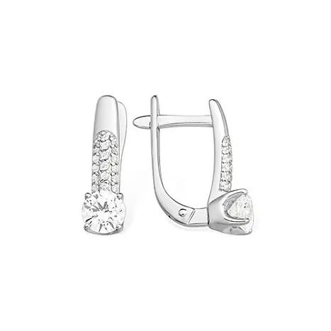 Серьги с английским замком из серебра