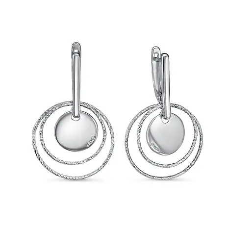Серьги с английским замком из серебра