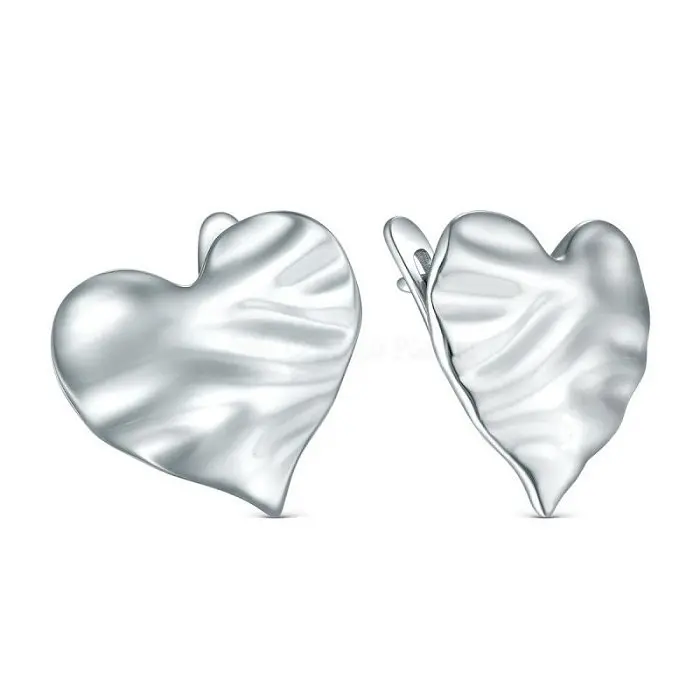 Серьги с английским замком из серебра вид 1