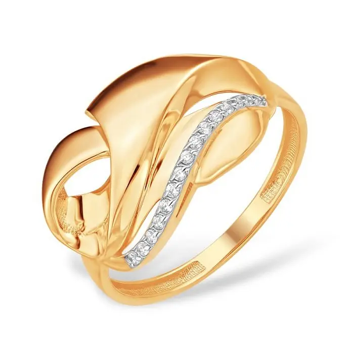 Кольцо декоративное из красного золота