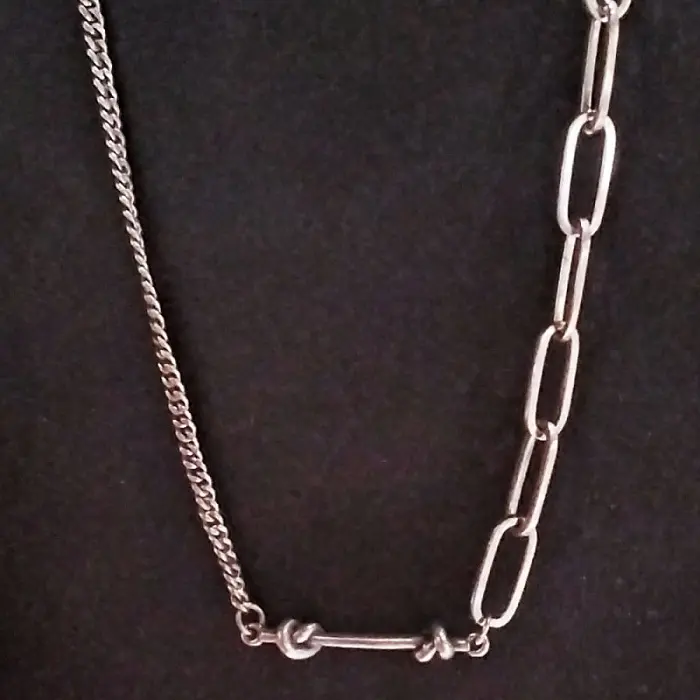 Цепь колье из серебра