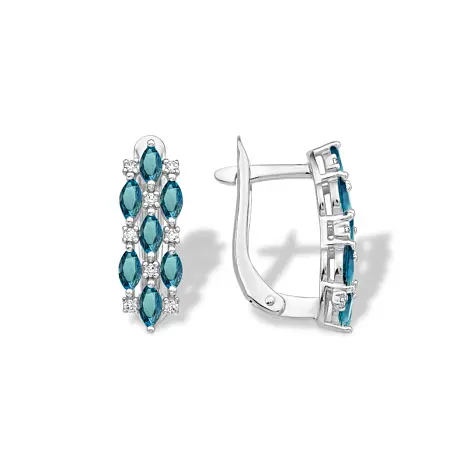 Серьги с английским замком из серебра