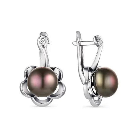 Серьги с английским замком из серебра