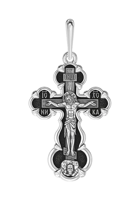 Подвеска крест из серебра