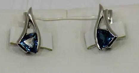 Серьги с английским замком из серебра