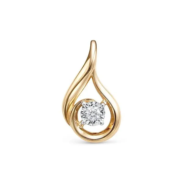 Подвеска бегунок из комбинированного золота