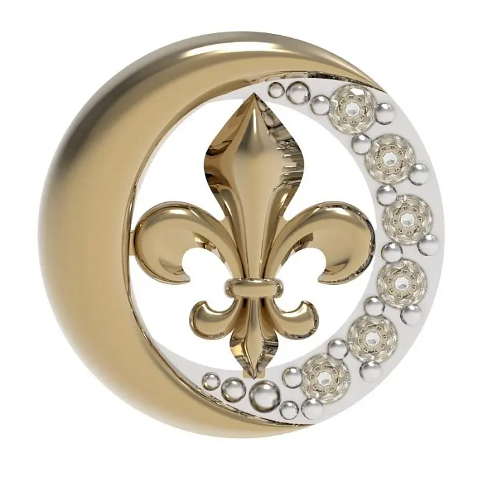 Подвеска бегунок из красного золота