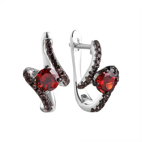 Серьги с английским замком из серебра