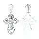 Подвеска крест из белого золота