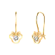 Серьги детские из красного золота