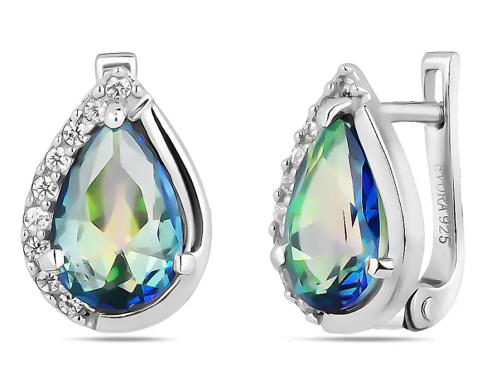 Серьги с английским замком из серебра