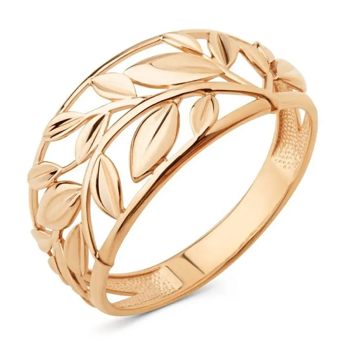 Кольцо декоративное из красного золота