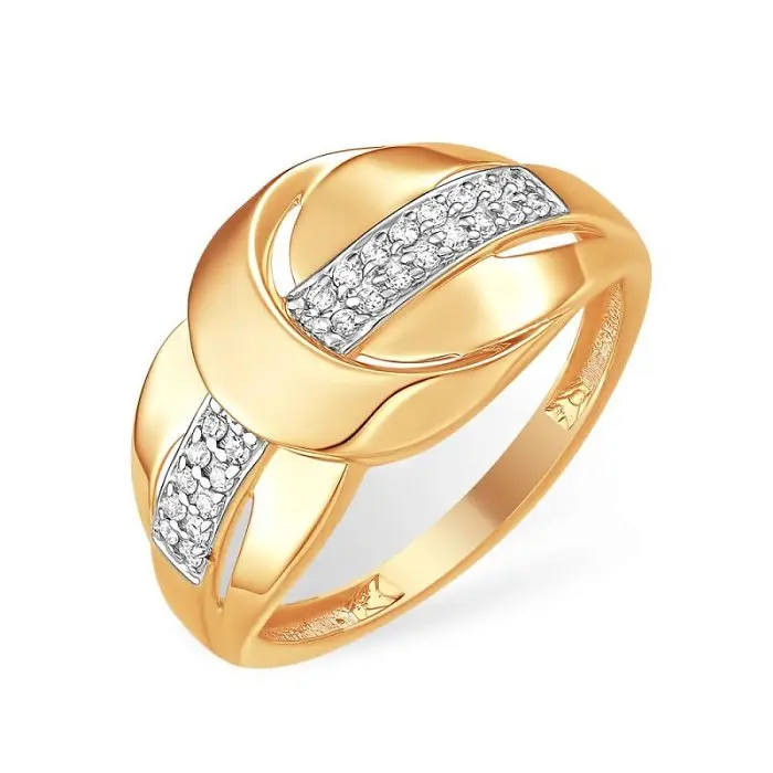 Кольцо декоративное из красного золота