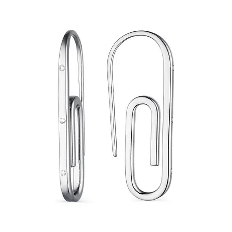 Серьги петельки из серебра