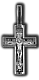 Подвеска крест из серебра