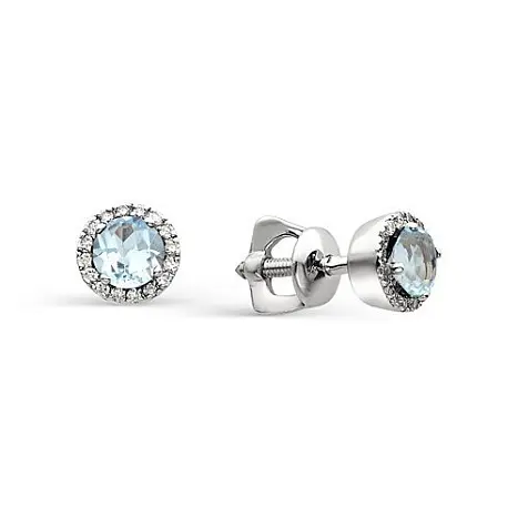 Серьги пуссеты из серебра