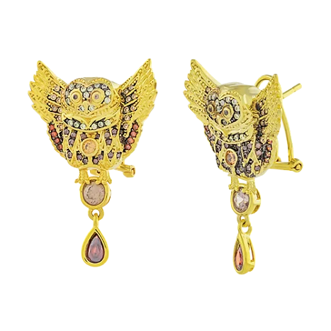Серьги с английским замком из позолоты