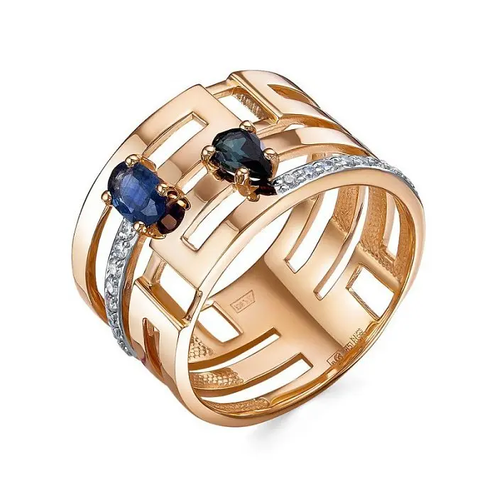 Кольцо декоративное из красного золота