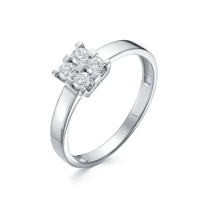 Кольцо декоративное из белого золота