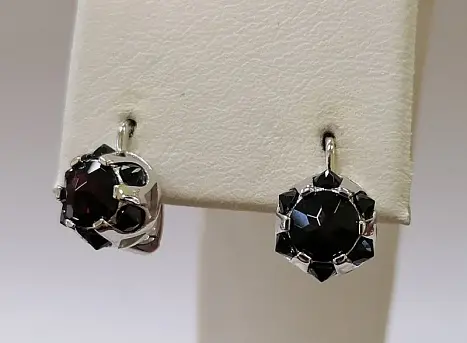 Серьги с английским замком из серебра