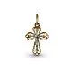 Подвеска крест из комбинированного золота
