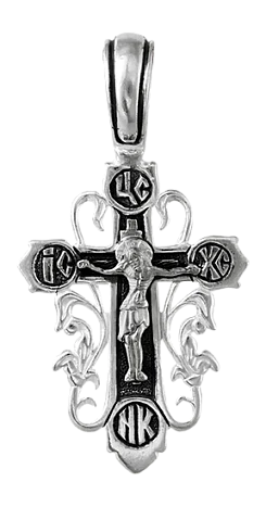 Подвеска крест из серебра