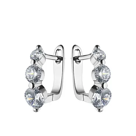 Серьги с английским замком из серебра