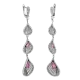 Серьги подвесные из серебра
