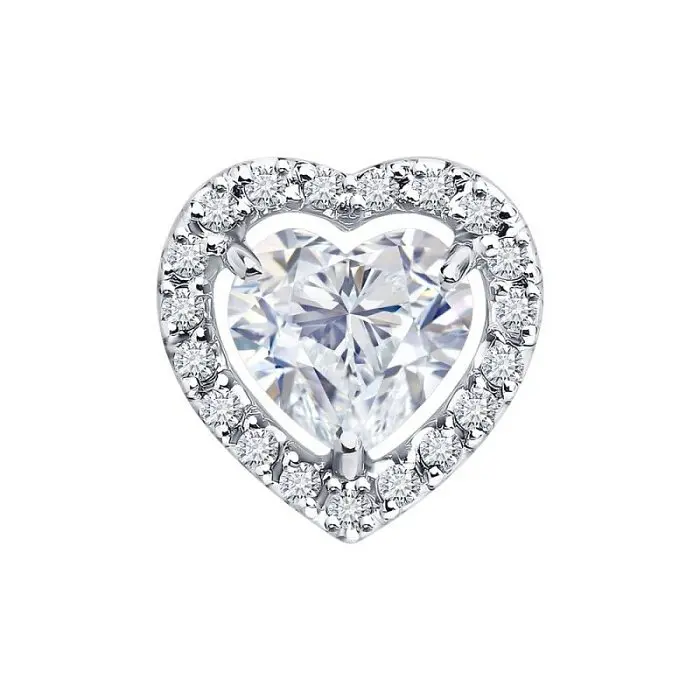 Подвеска бегунок из белого золота