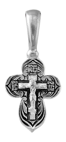 Подвеска крест из серебра