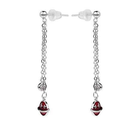 Серьги подвесные из серебра