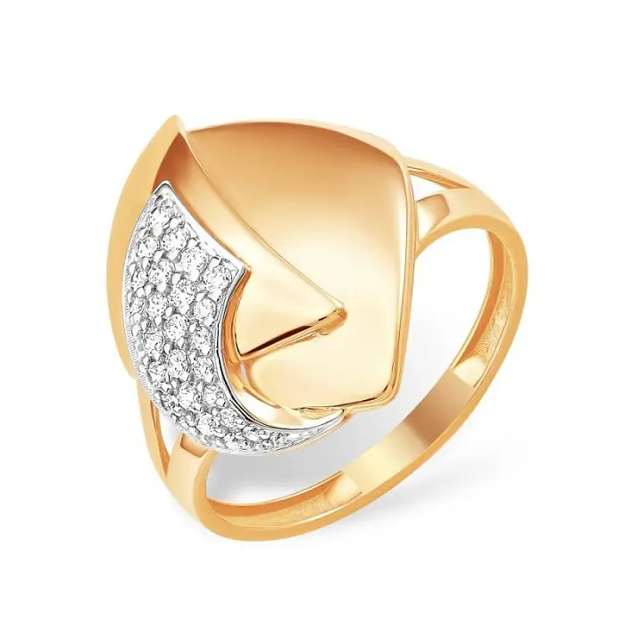 Кольцо декоративное из красного золота